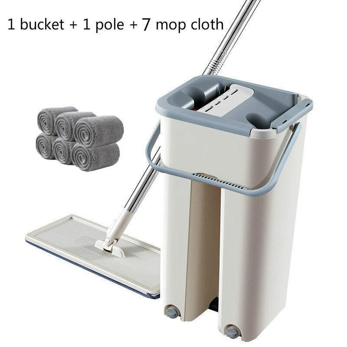 Effortless Home and Garden Cleaning Set: Stainless Steel Bucket Mop Kit
