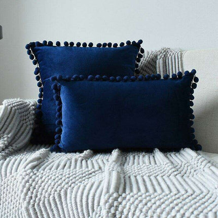 Luxurious Velvet Pillowcases with Whimsical Pom Pom Details - Ultimate Comfort and Charm