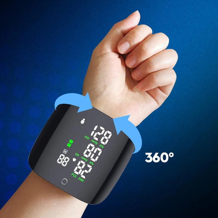 Smart Touch LCD Screen Voice Wrist Blood Pressure Monitor with Multi-Language Support