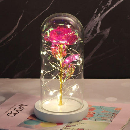 Eternal Rose LED Glass Dome for Enchanting Decor