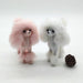 Pink Poodle Plush Toy - 4 Inch Simulation Dog for Home Decor or Crafting