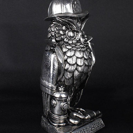 Elegant Electroplated Owl Figurine for Stylish Home Accents