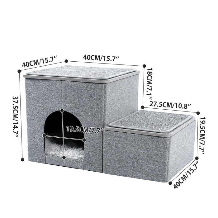 Luxurious Multi-Level Cat Tower: Stylish Oasis with Plush Beds and Sturdy Scratch Posts