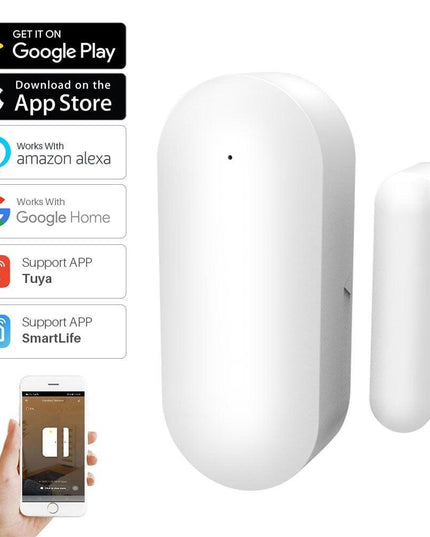 WiFi Door Sensor for Smart Homes - Voice Control Compatible with Alexa & Google Assistant