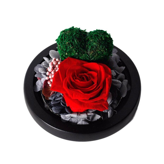 Captivating Glass Rose Lamp in Elegant Dome - A Cherished Emblem of Love