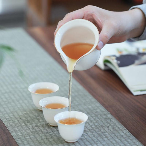 Elevate Your Tea Experience with Exquisite Limited Edition Chinese Kung Fu Tea Set in Mutton Fat Jade White Porcelain