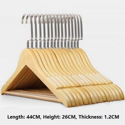 Premium Wide Wooden Hangers Set - 10 Luxurious Pieces for Your Closet