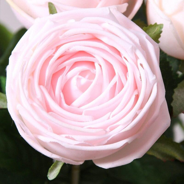Elegant 5-Piece Realistic Rose Artificial Flowers Bouquet with Moisturizing Simulation