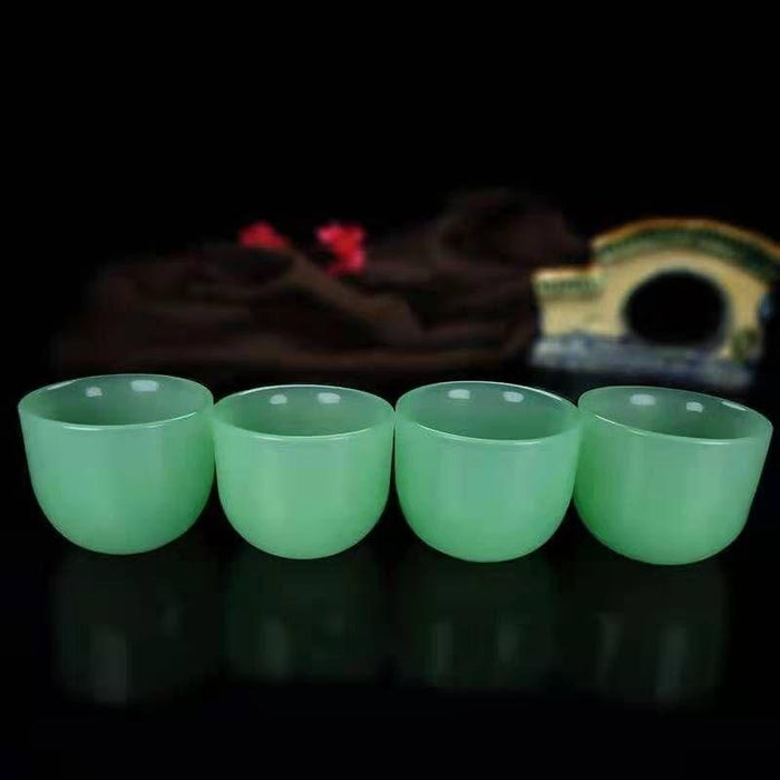 Indulge in Exquisite Tea Moments with the Opulent Jade Tea Cup Kung Fu Tea Set