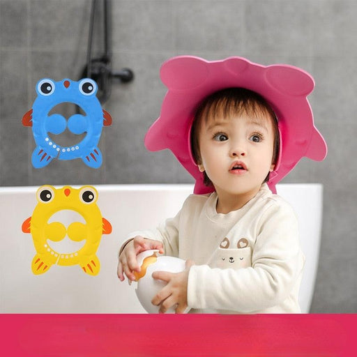 Baby Bath Shower Cap for Kids - Adjustable Hair Washing Safety Shield