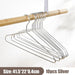 Set of 10 Luxury Space-Saving Metal Clothes Hangers with Non-Slip Design