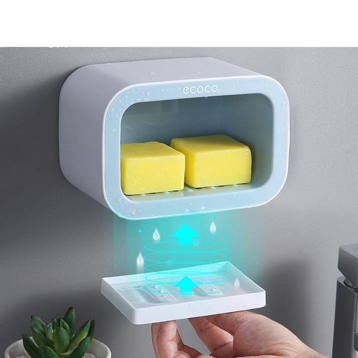 Elegant Botanical Wall-Mounted Soap Organizer for Stylish Bathroom Storage