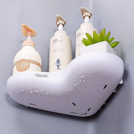 Charming Heart-Shaped Wall Storage Shelf with Enhanced Water Drainage System