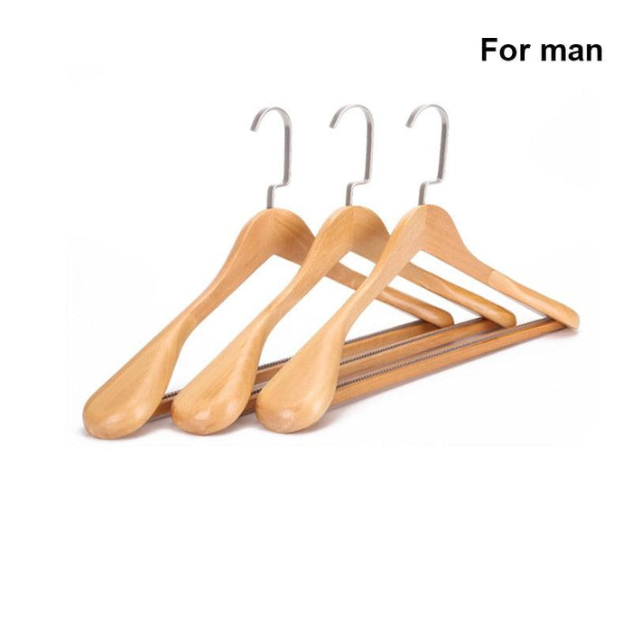 Luxurious Botanica Wooden Suit Hanger with Wide Shoulders and Non-Slip Bar