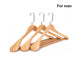 Sophisticated Botanica Lotus Wood Suit Hanger Set with Wide Shoulders and Non-Slip Bar