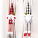 Santa Claus and Elk Christmas Curtain Decor for Festive Home Cheer