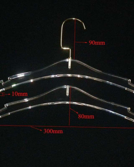 Stylish Acrylic Hanger Set with Attached Hanging Bar for Closet Organization