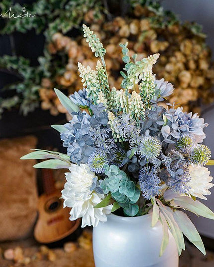 Luxurious Silk Dahlia Floral Display for Elegant Home Décor