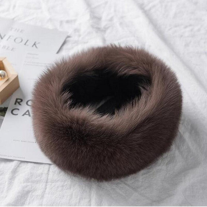 Fox Fur Magnetic Closure Collar Scarf - Premium Winter Accessory for Women