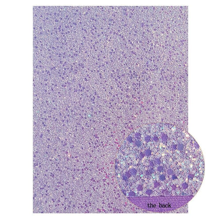 Festive Chunky Glitter Synthetic Leather Sheet for Christmas Crafts