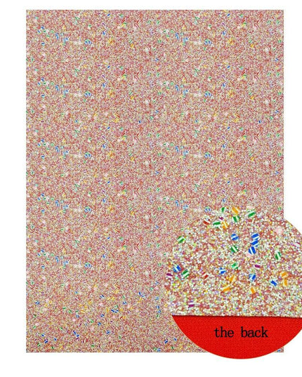Shimmering Red Chunky Glitter Craft Fabric Sheets - A4 Size for DIY Projects