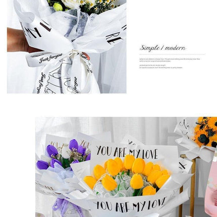 Elegant Waterproof Rose Bouquet Gift Wrap Kit - DIY Floral Packaging Set