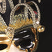 Plastic Half Face Venetian Masquerade Mask for Men with Bells - Mardi Gras Party Ball Halloween Cosplay Mask Costume Maski