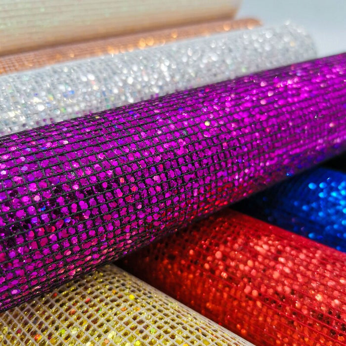 Opulent Chunky Glitter Faux Leather Sheet - DIY and Home Decor Essential