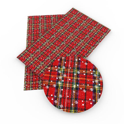 Crimson Holiday Faux Leather Crafting Kit - DIY Festive Fabric Set