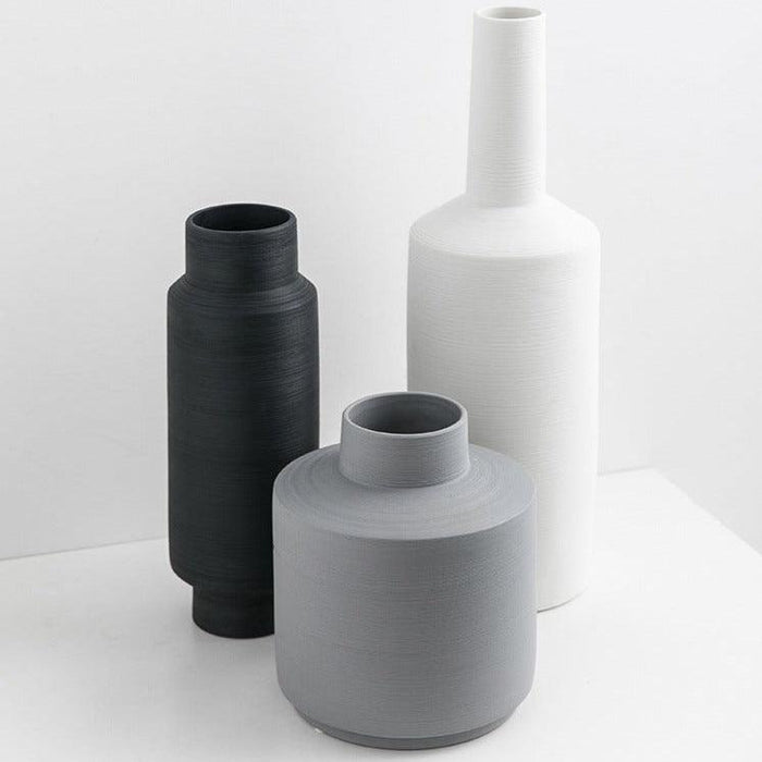 Sleek Handcrafted Ceramic Vase with Nordic Modern Elegance
