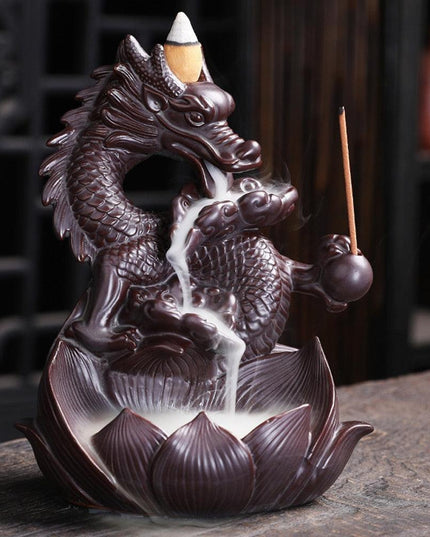 Tranquil Mountain River Backflow Incense Fountain with 100 Aromatic Cones