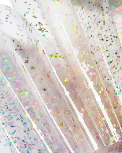 Glittering Star & Heart PVC Craft Sheets for Artistic Creations