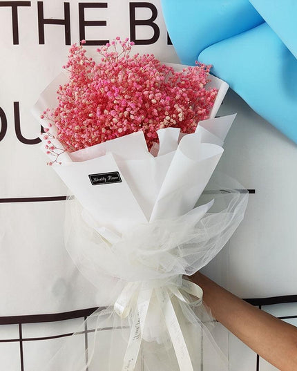 Charming Natural Dried Gypsophila Wheat Bouquet - Ideal Home Decor and Gift Option