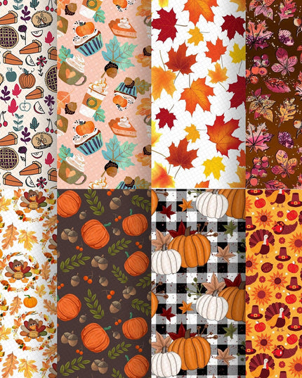 Fall-Inspired Premium Vegan Leather - Versatile DIY Crafting Material for Creative Projects