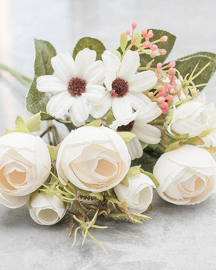 Timeless Pink Silk Rose Bouquet - Exquisite Home and Event Decoration