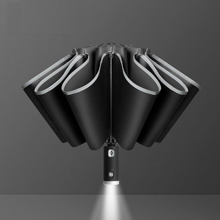 Innovative LED Reverse Umbrella with Auto Open Close and LED Light-Emitting Technology