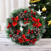 Vibrant Christmas Pinecone and Berry Wreath for Festive Holiday Decor