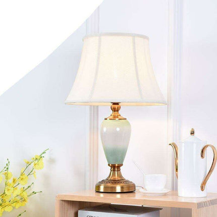 Modern Elegance Table Lamp with Soft Fabric Shade - Transform Your Living Space