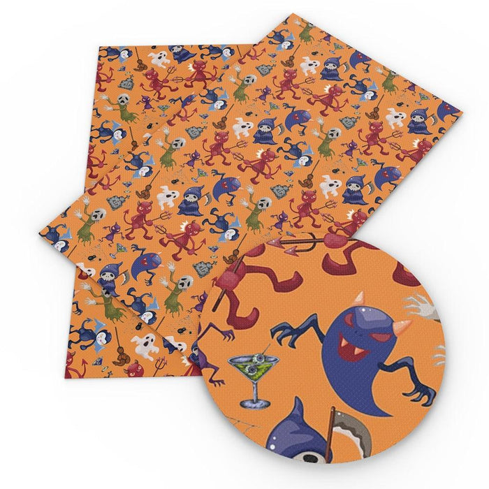 Spooky Vibes Halloween Faux Leather Crafting Sheets - 20x33cm
