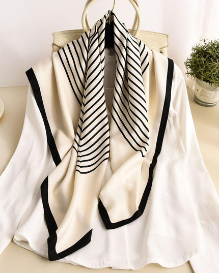 Elegant 90x90cm Silk-Feel Scarf for Women - Luxurious and Versatile Accessory