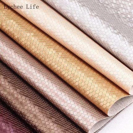 Transform Your Sewing Projects with Luxurious Honeycomb PVC Leather Fabric