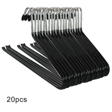 Chic 20-Piece Metal Pant Hanger Set in Elegant Gray and Classic Black