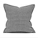Modern Light Luxury Botanica Cushion Cover: Black & White Grid with Orange Patchwork