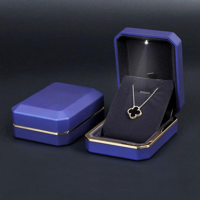 Luxury Velvet-Lined Jewelry Storage Boxes with Glossy Finish
