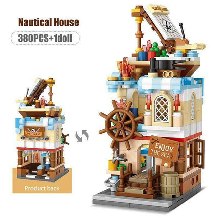 Friends Cityscape Imagination Builder: Eco-Friendly Miniature House Brick Set for Kids