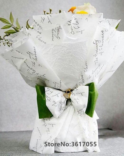 Elegant Waterproof Tissue Paper Roll with Chic English Letter Design - 10m