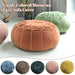 Velvet Moroccan Pouf Ottoman - Embroidered Candy Colors for Chic Comfort