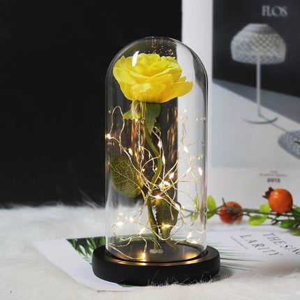 Eternal Rose LED Glass Dome for Enchanting Decor