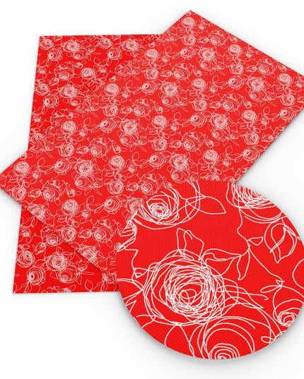 Vibrant Floral and Rainbow Synthetic Leather Crafting Set: Unlock Your Creativity