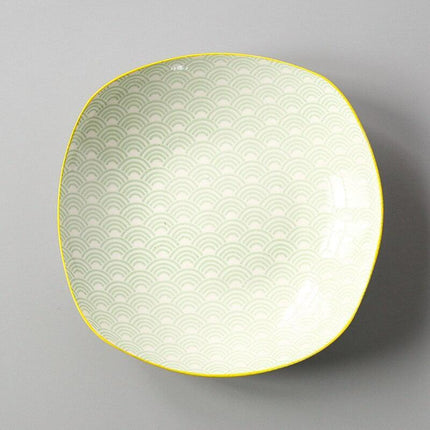 Handcrafted Japanese Square Ceramic Plate: Exquisite Table Artistry